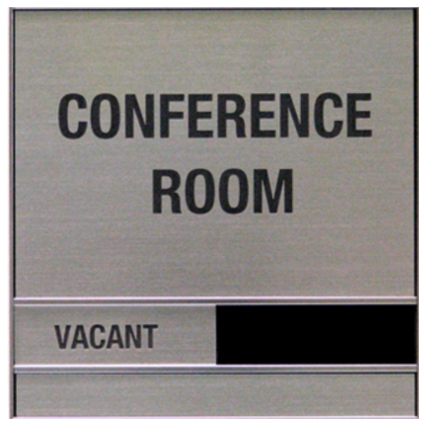 Silver Conference Room Door Plate Square Corner – BC Site Service