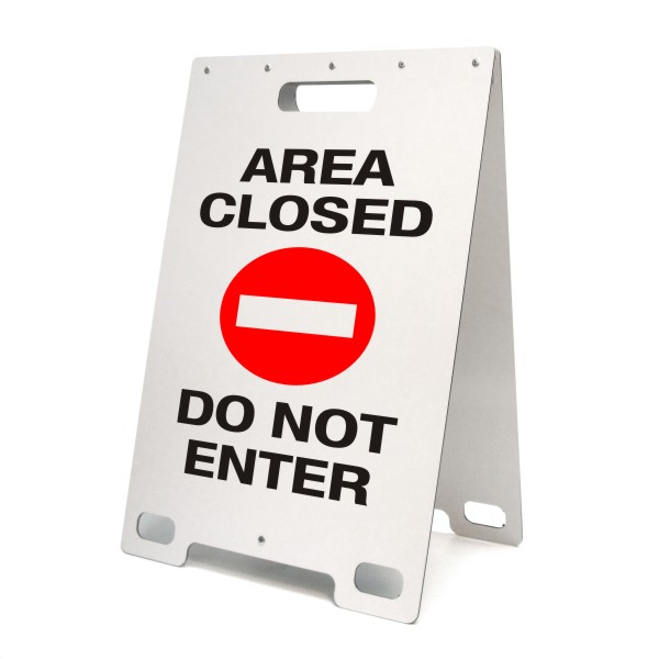 Area Closed Do Not Enter - Portable A-Frame Sign - Image 2