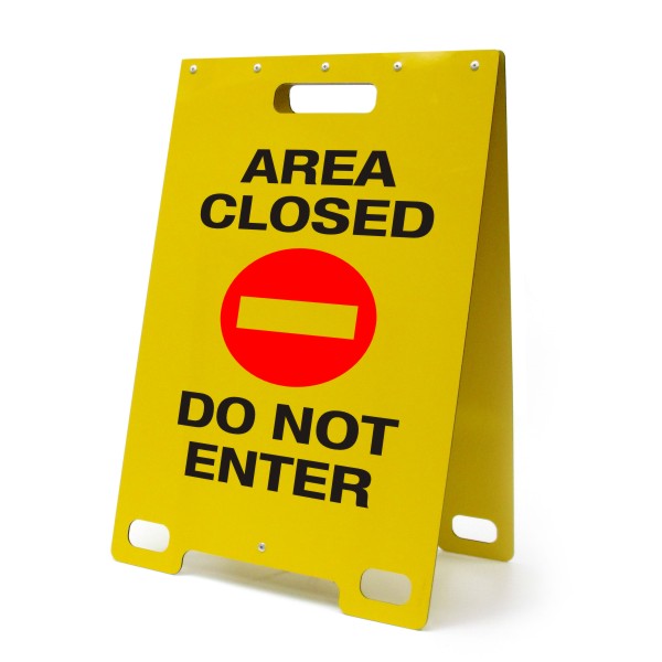 Area Closed Do Not Enter - Portable A-Frame Sign