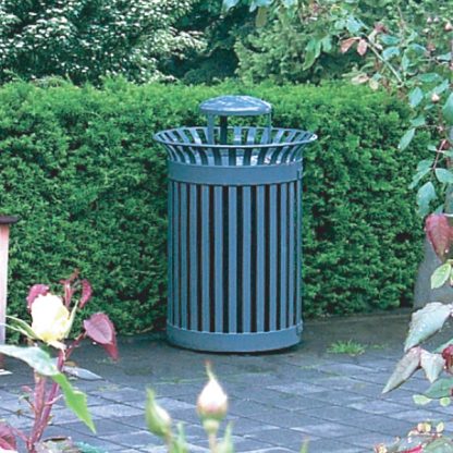 Commercial Garbage Receptacle With Rain Guard