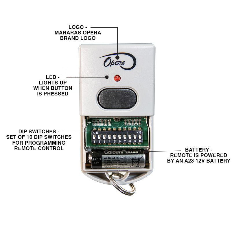 Keychain Garage Door Radio Control Bc, Dip Switch Garage Door Opener Remote