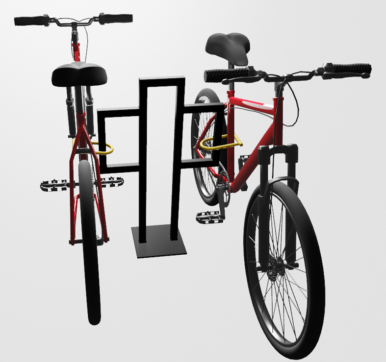 Two-Bike Surface Mounted Bike Rack - Image 4