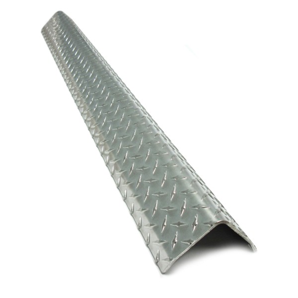 Aluminum Diamond Plate Tread Brite Corner Guard Angle .063 1.5" x 1.5" x 24"