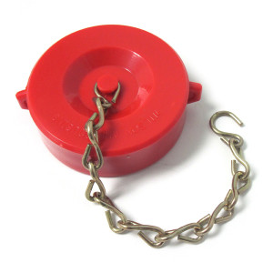 2 1/2″ Red Plastic Female Fire Hose Cap (pair of two) – BC Site Service