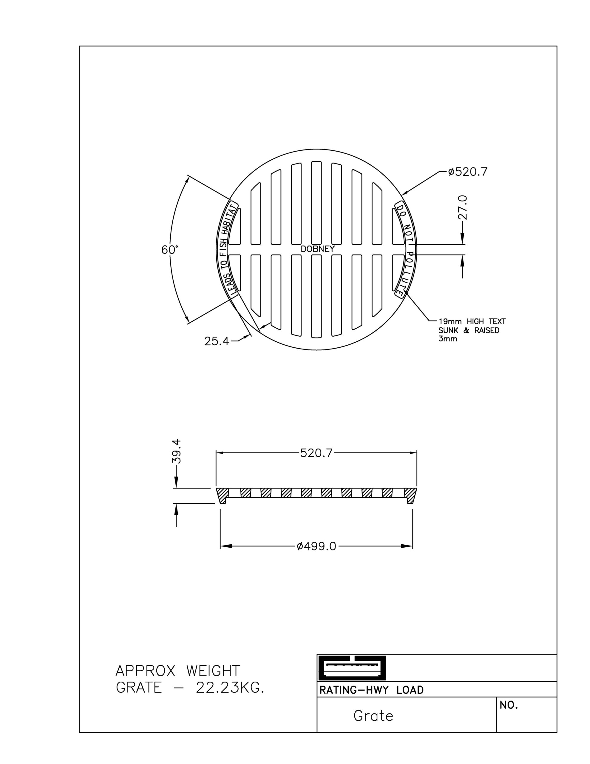 20 1/2" Catch Basin Grate - Image 4