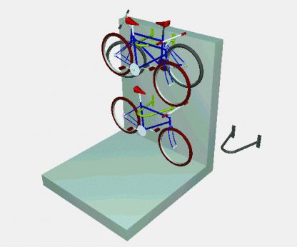 "U" Shape Wall Mount bike rack for 2 bikes - Image 3