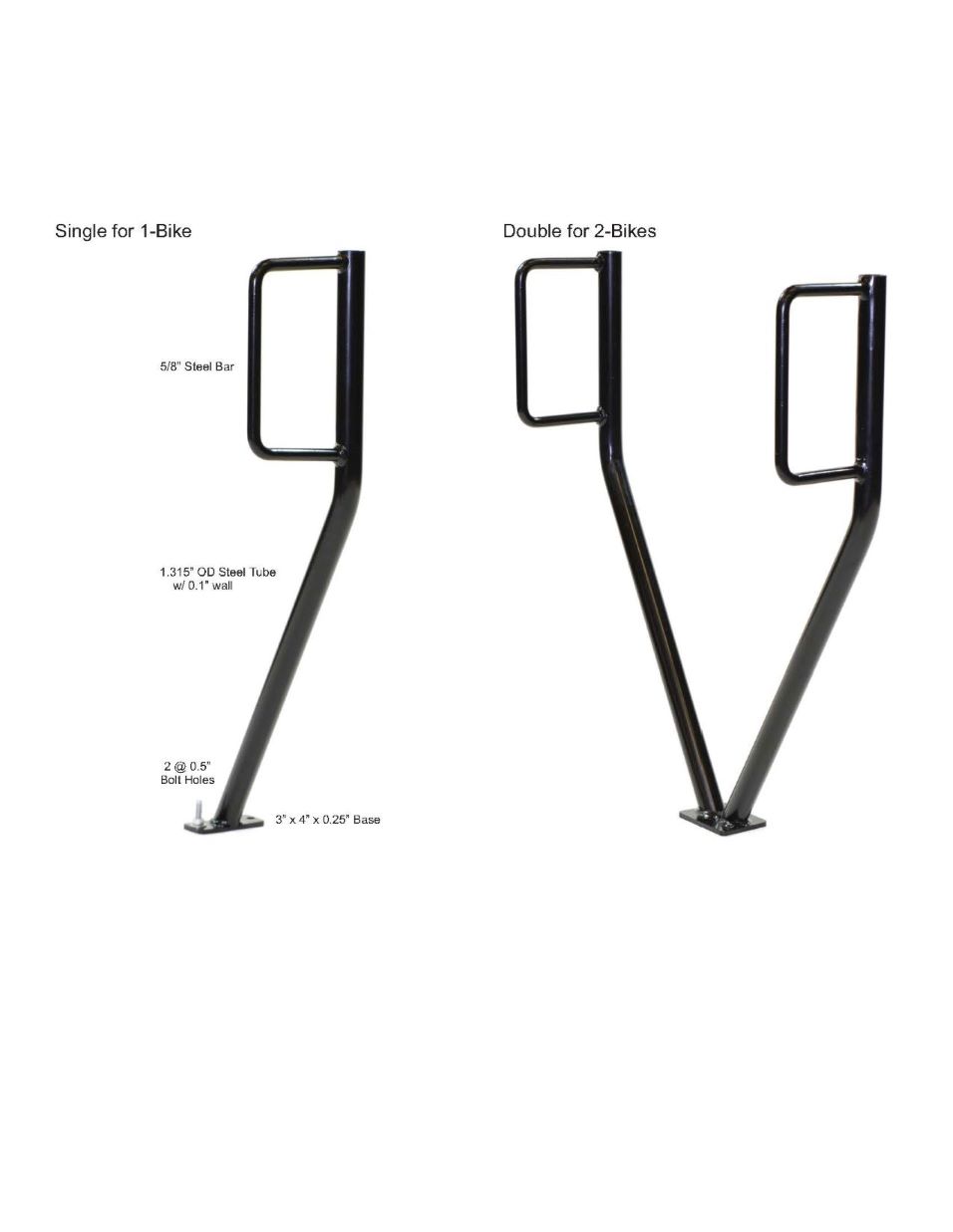 V Ring - Floor Mounted Bike Rack - Image 2