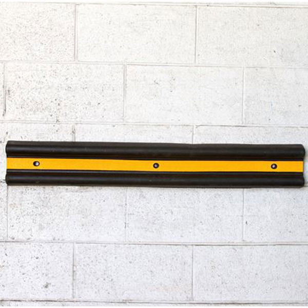 Rubber Wall Mounted Bumper Yellow and Black BC Site Service